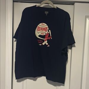 Navy T-Shirt with Red Peppers Graphic